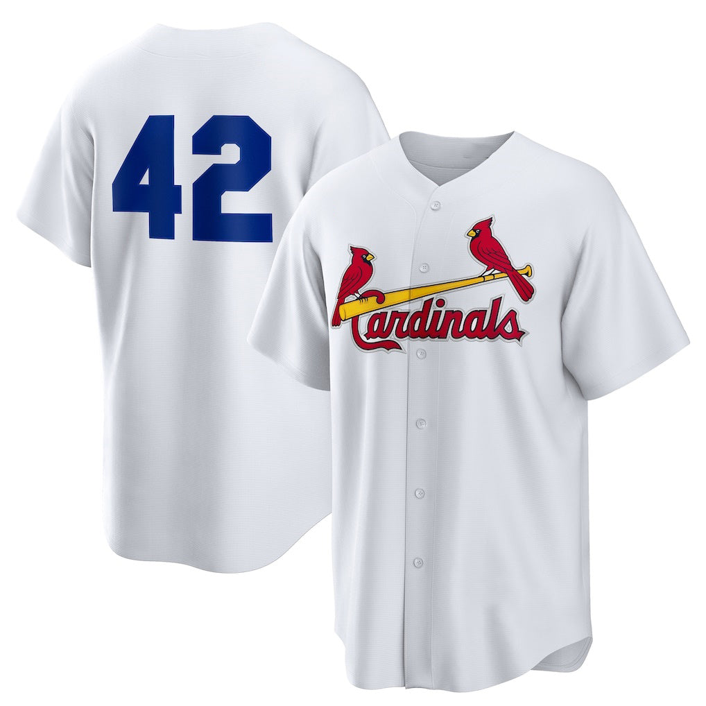 St. Louis Cardinals #42 Jackie Robinson White JEROMEN Home 2025 Day Replica Jersey