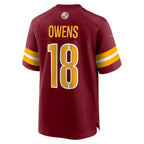 W.Commanders #18 Tyler Owens Burgundy JEROMEN Team Game Jersey