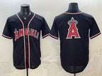 Los Angeles Angels Team Big Logo 2026 Fashion Replica Black JEROMEN Out Stitched Jersey