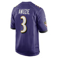 B.Ravens #3 Chidobe Awuzie Purple JEROMEN Team Game Jersey