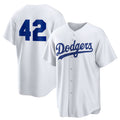 Los Angeles Dodgers #42 White JEROMEN Home 2025 Jackie Robinson Day Replica Jersey