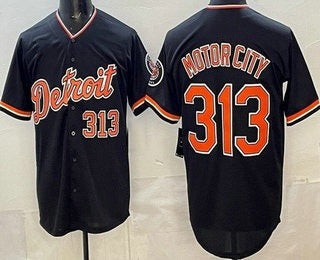 Detroit Tigers #313 Motor City Navy JEROMEN Limited Jersey