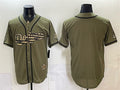 Los Angeles Dodgers Blank Olive JEROMEN 2026 Armed Forces Day Stitched Jersey