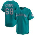 Seattle Mariners #68 George Kirby Aqua JEROMEN Limited Stitched Jersey