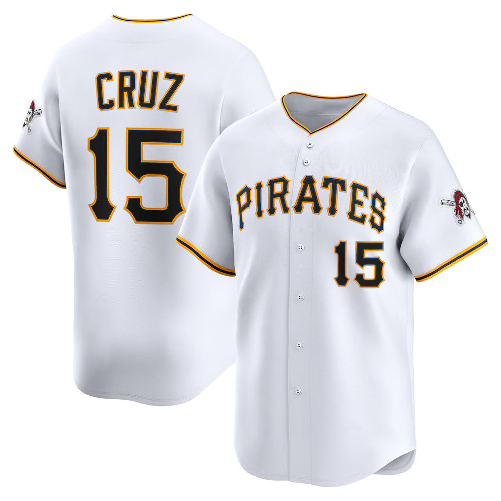 Pittsburgh Pirates #15 Oneil Cruz White JEROMEN Home Limited Player Jersey
