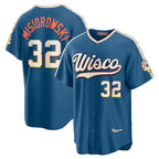 Milwaukee Brewers #32 Jacob Misiorowski Mineral Blue JEROMEN 2026 City Connect Stadium Jersey