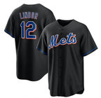 New York Mets #12 Francisco Lindor Black JEROMEN 2022 Cool Base Stitched Jersey