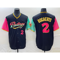 San Diego Padres #2 Xander Bogaerts Number 2022 Black JEROMEN City Connect Cool Base Stitched Jersey