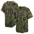 Custom Los Angeles Dodgers USMC Alternate Vapor Premier Limited Jersey ¨C All Stitched-Woodland JEROMEN