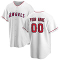 Custom Los Angeles Angels White JEROMEN Home Replica Jersey