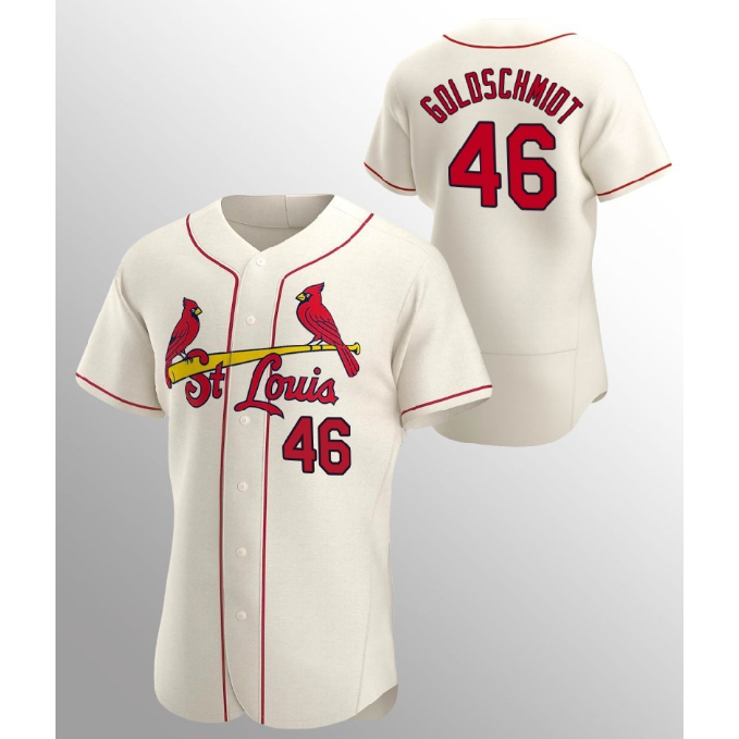 St. Louis Cardinals #46 Paul Goldschmidt Cream JEROMEN Flex Base Stitched Jersey