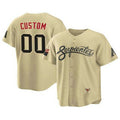 Custom Arizona Diamondbacks Gold JEROMEN ACTIVE PLAYER 2021 City Connect Cool Base Stitched Jersey
