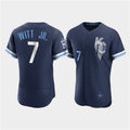 Kansas City Royals #7 Bobby Witt Jr. 2022 Navy JEROMEN City Connect Flex Base Stitched Jersey