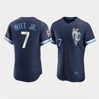 Kansas City Royals #7 Bobby Witt Jr. 2022 Navy JEROMEN City Connect Flex Base Stitched Jersey