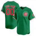 Custom Chicago Cubs Mexico Vapor Premier Limited Jersey V3 ¨C Green JEROMEN