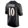 B.Ravens #10 DeAndre Hopkins Black JEROMEN Alternate Game Jersey