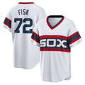 Chicago White Sox #72 Carlton Fisk White JEROMEN Home Cooperstown Collection Team Player Jersey