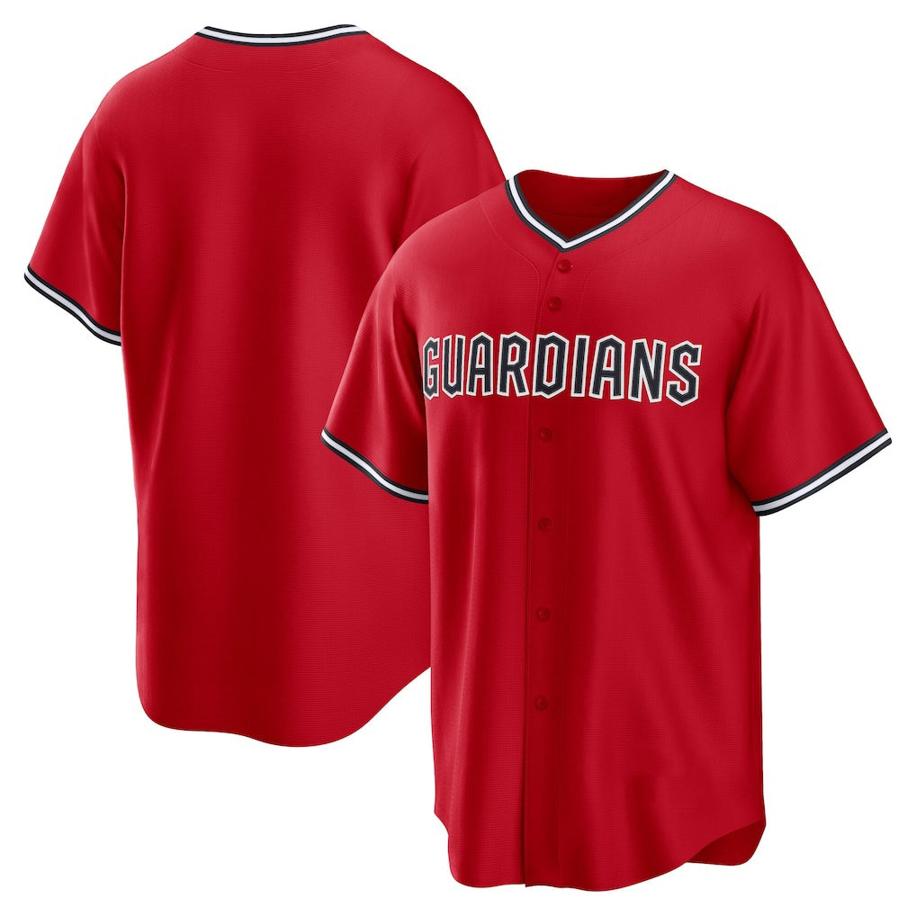 Cleveland Guardians Red JEROMEN Alternate 2 Replica Jersey