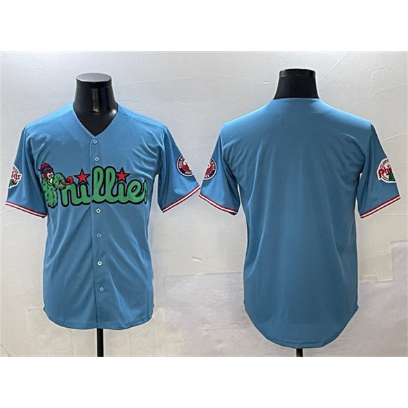 Philadelphia Phillies Blank Light Blue JEROMEN Phanatic Limited Stitched Jersey