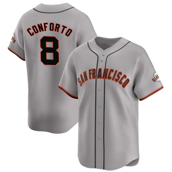 San Francisco Giants #8 Michael Conforto Gray JEROMEN Cool Base Stitched Jersey