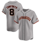 San Francisco Giants #8 Michael Conforto Gray JEROMEN Cool Base Stitched Jersey