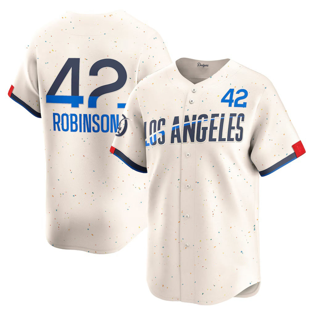 Los Angeles Dodgers #42 Jackie Robinson Cream JEROMEN City Connect Limited Player Jersey