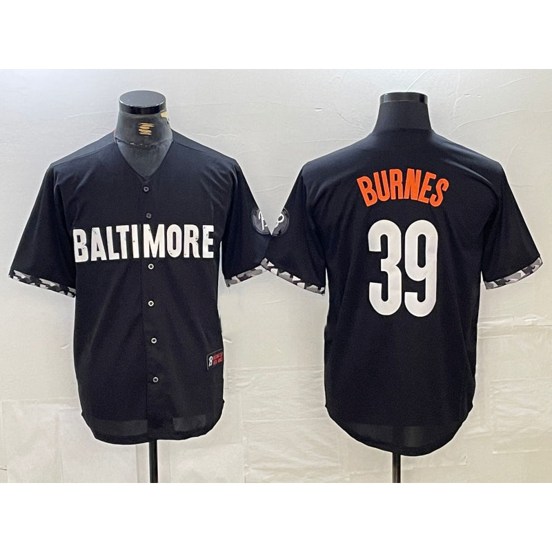 Baltimore Orioles #39 Corbin Burnes Black JEROMEN 2023 City Connect Cool Base Stitched Jersey