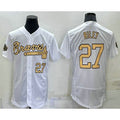 Atlanta Braves #27 Austin Riley Number White JEROMEN 2022 All Star Stitched Flex Base Jersey