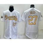 Atlanta Braves #27 Austin Riley Number White JEROMEN 2022 All Star Stitched Flex Base Jersey