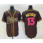 San Diego Padres #13 Manny Machado Brown JEROMEN NEW 2023 City Connect Cool Base Stitched Jersey 2