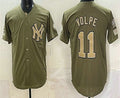New York Yankees #11 Anthony Volpe Olive JEROMEN 2026 Armed Forces Day Jersey