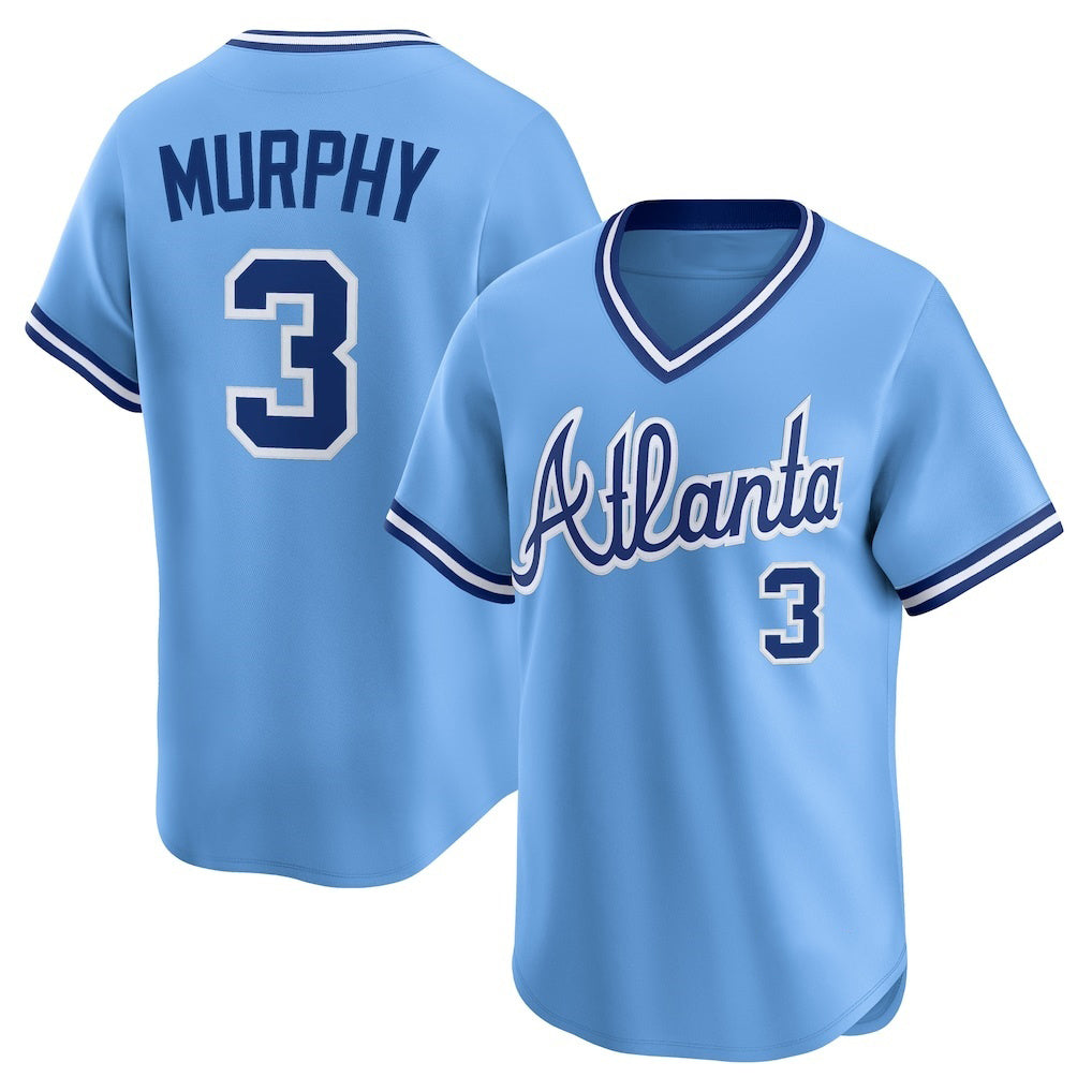 Atlanta Braves #3 Dale Murphy Light Blue JEROMEN Throwback Cooperstown Collection Limited Jersey