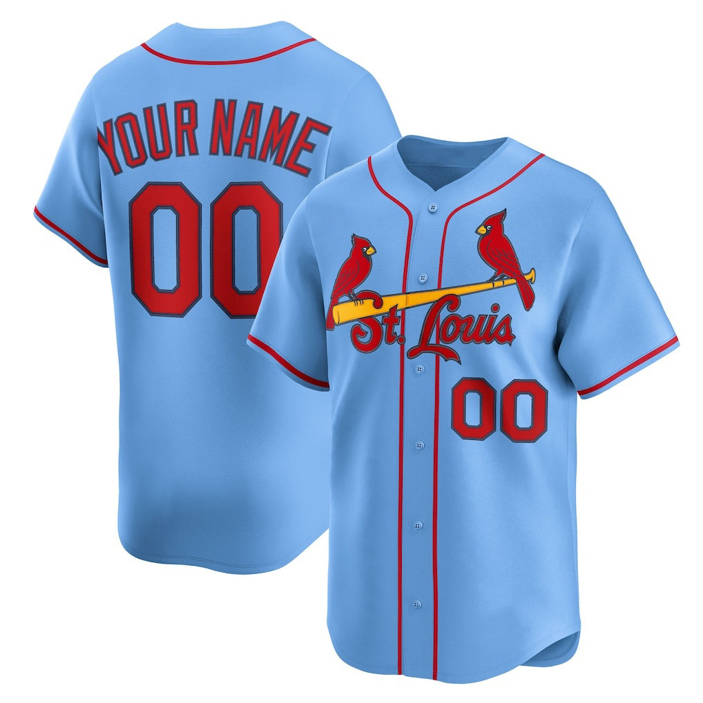 Custom St. Louis Cardinals Light Blue JEROMEN Alternate Limited Jersey