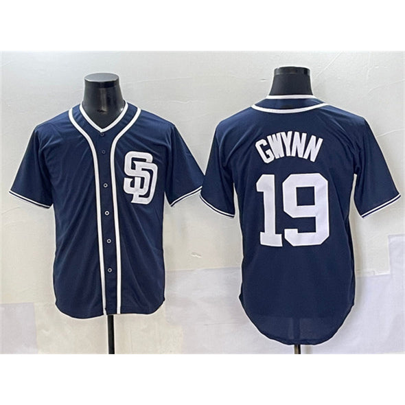 San Diego Padres #19 Tony Gwynn Navy JEROMEN Cool Base Stitched Jersey