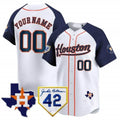Custom Houston Astros 2024 Jackie Robinson Patch Vapor Premier Limited Jersey ¨C White 3 JEROMEN