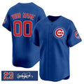 Custom Chicago Cubs Active Player Royal JEROMEN 'Ryne Sandberg Tribute' Vapor Limited V3 Stitched Jersey