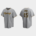 Pittsburgh Pirates #15 Oneil Cruz Gray JEROMEN Road Cool Base Jersey