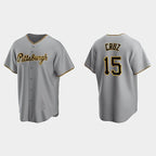 Pittsburgh Pirates #15 Oneil Cruz Gray JEROMEN Road Cool Base Jersey