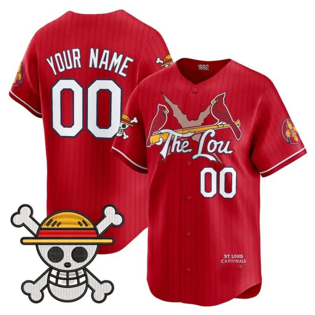 Custom St. Louis Cardinals x One Piece Red JEROMEN Vapor Premier Limited Jersey - Stitched