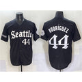 Seattle Mariners #44 Julio Rodr¨ªguez Black JEROMEN 'Deep Sea Gothic Edition' Vapor Premier Limited Stitched Jersey