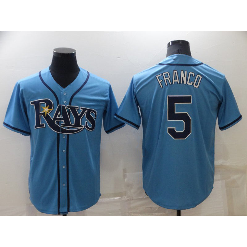 Tampa Bay Rays #5 Wander Franco Light Blue JEROMEN Stitched Cool Base Jersey