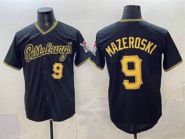 Pittsburgh Pirates #9 Bill Mazeroski Black JEROMEN Limited Stitched Jersey