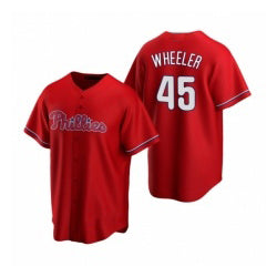 Philadelphia Phillies #45 Zack Wheeler Red JEROMEN Alternate Stitched Jersey