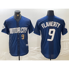 Detroit Tigers #9 Jack Flaherty Number 2024 Navy JEROMEN City Connect Cool Base Limited Stitched Jersey 2