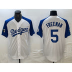 Los Angeles Dodgers #5 Freddie Freeman White Blue JEROMEN Fashion Stitched Cool Base Limited Jerseys