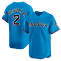 Miami Marlins #2 Jazz Chisholm Jr. Blue JEROMEN Limited Stitched Jersey