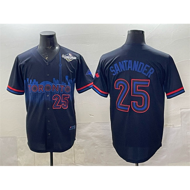 Toronto Blue Jays #25 Anthony Santander Navy JEROMEN 2025 World Series City Connect Limited Stitched Jersey