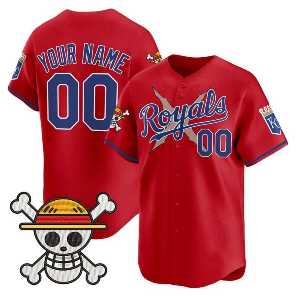 Custom Kansas City Royals x One Piece Red JEROMEN Vapor Premier Limited Jersey - Stitched