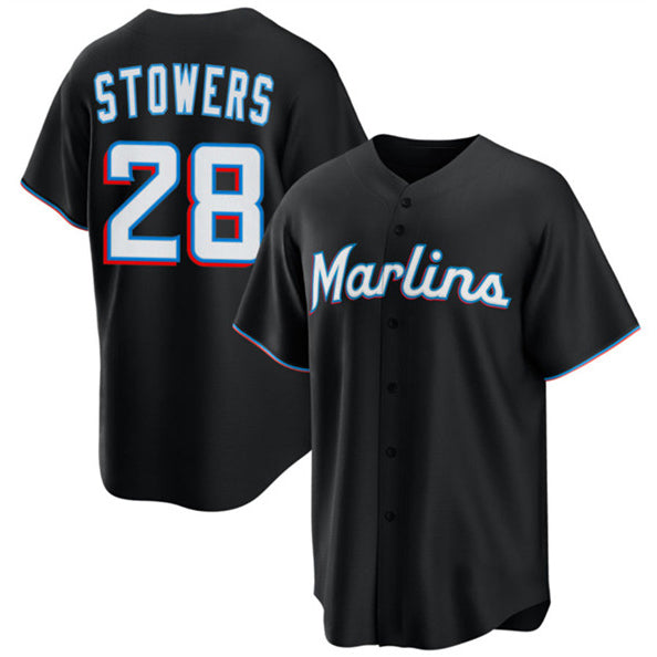 Miami Marlins #28 Kyle Stowers Black JEROMEN Cool Base Stitched Jersey