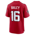 A.Falcons #16 Jake Bailey Red JEROMEN Team Game Jersey